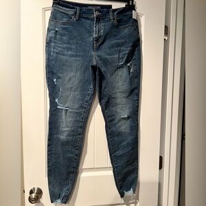 Maurice’s‎ distressed jeggings jeans L Large long NWT